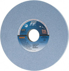 Norton - 7" Diam x 1-1/4" Hole x 1/2" Thick, L Hardness, 80 Grit Surface Grinding Wheel - Ceramic, Type 1, Medium Grade, 3,600 Max RPM, Vitrified Bond, No Recess - Eagle Tool & Supply