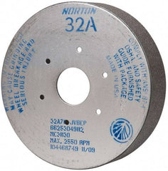 Norton - 9" Diam, 4-15/16" Hole Size, 2" Overall Thickness, 70 Grit, Type 35 Tool & Cutter Grinding Wheel - Medium Grade, Aluminum Oxide, J Hardness, Vitrified Bond, 2,550 RPM - Eagle Tool & Supply