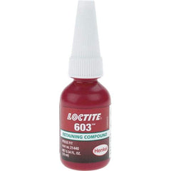 Loctite - 10 mL Tube, Green, Liquid High Strength Retaining Compound - Series 603 - Eagle Tool & Supply