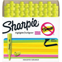 Sharpie - Markers & Paintsticks Type: Highlighter Color: Fluorescent Yellow - Eagle Tool & Supply