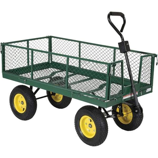 Vestil - 1,000 Lb Capacity Steel Landscape Carts - 24" OAW - Eagle Tool & Supply