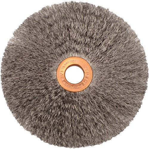 4″ Small Diameter Crimped Wire Wheel, .006″ Steel Fill, 1/2″ Arbor Hole - Eagle Tool & Supply