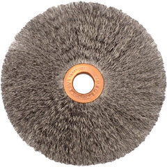 4″ Small Diameter Crimped Wire Wheel, .006″ Steel Fill, 1/2″ Arbor Hole - Eagle Tool & Supply