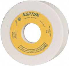 Norton - 4" Diam, 1-1/4" Hole Size, 1-1/2" Overall Thickness, 60 Grit, Type 6 Tool & Cutter Grinding Wheel - Medium Grade, Aluminum Oxide, K Hardness, Vitrified Bond, 5,730 RPM - Eagle Tool & Supply