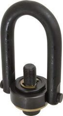 Jergens - 10,000 Lb Load Capacity Safety Engineered Center Pull Hoist Ring - 230 Ft/Lb Torque, 1-8 Thread, Alloy Steel - Eagle Tool & Supply