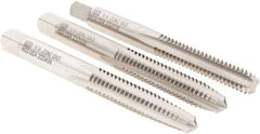 Union Butterfield - 1/4-20 UNC, 4 Flute, Bottoming, Plug & Taper, Bright Finish, High Speed Steel Tap Set - Right Hand Cut, 2-1/2" OAL, 1" Thread Length, 2B; 3B Class of Fit, Series 1500 - Eagle Tool & Supply