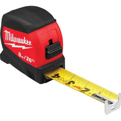 Milwaukee Tool - 26' x 1-3/16" Yellow/Black Blade Tape Measure - Eagle Tool & Supply