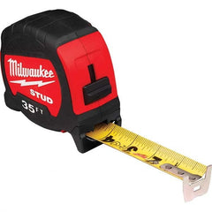 Milwaukee Tool - 35' x 1-5/16" Yellow/Black Blade Tape Measure - Eagle Tool & Supply