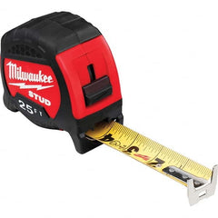 Milwaukee Tool - 25' x 1-5/16" Yellow/Black Blade Tape Measure - Eagle Tool & Supply