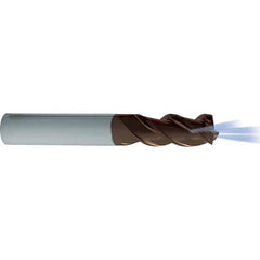 Guhring - 1/2", 3 Flute, Single End, Solid Carbide, Corner Chamfer End Mill - 3" OAL, 5/8 LOC, Right Hand Cut - Eagle Tool & Supply