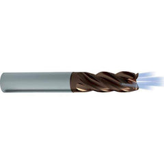 Guhring - 5/8", 4 Flute, Single End, Solid Carbide, Corner Chamfer End Mill - 3-1/2" OAL, 1-1/4 LOC, Right Hand Cut - Eagle Tool & Supply