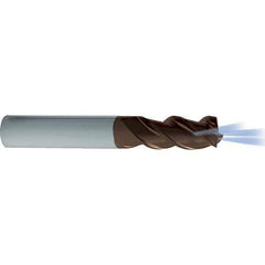 Guhring - 5/16", 3 Flute, Single End, Solid Carbide, Corner Chamfer End Mill - 2-1/2" OAL, 1/2 LOC, Right Hand Cut - Eagle Tool & Supply