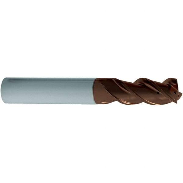Guhring - 5/8", 3 Flute, Single End, Solid Carbide, Corner Chamfer End Mill - 3-1/2" OAL, 3/4 LOC, Right Hand Cut - Eagle Tool & Supply