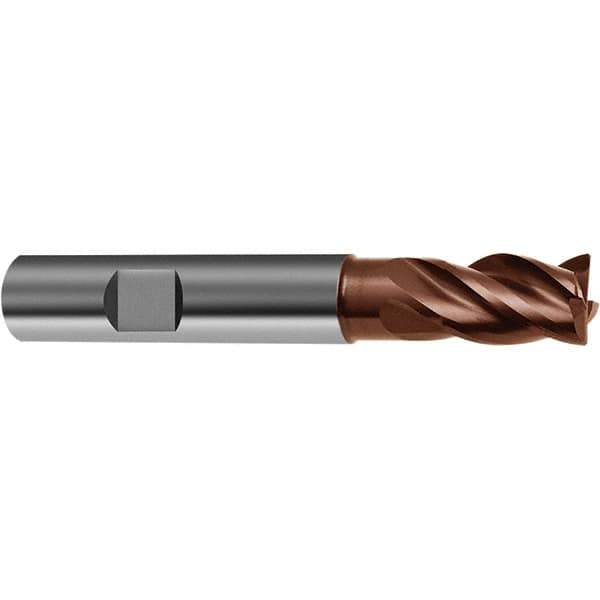 Guhring - 5/8", 4 Flute, Single End, Solid Carbide, Corner Chamfer End Mill - 3" OAL, 3/4 LOC, Right Hand Cut - Eagle Tool & Supply