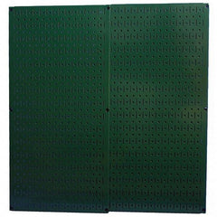 Wall Control - 32" Wide x 32" High Peg Board Storage Board - 2 Panels, Metal, Green - Eagle Tool & Supply