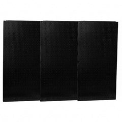 Wall Control - 48" Wide x 32" High Peg Board Storage Board - 3 Panels, Metal, Black - Eagle Tool & Supply