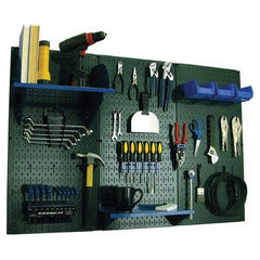Wall Control - 48" Wide x 32" High Peg Board Kit - 3 Panels, Metal, Green/Blue - Eagle Tool & Supply