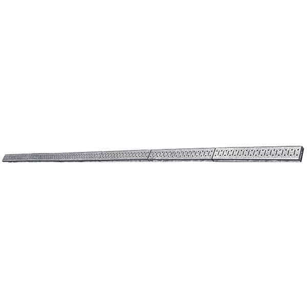 Wall Control - 96" Wide x 2-1/2" High Peg Board Strip - 6 Panels, Galvanized Steel, Metallic - Eagle Tool & Supply