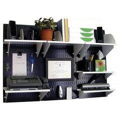 Wall Control - 48" Wide x 32" High Industrial Steel Tool Board System - 3 Panels, Metal, Black/White - Eagle Tool & Supply
