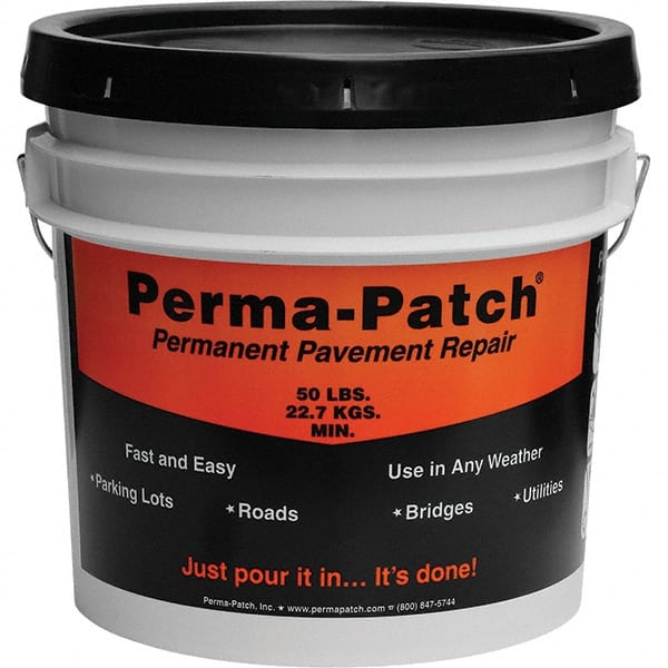 Perma-Patch - Drywall & Hard Surface Compounds Type: Permanent Asphalt Patch Material Color: Black - Eagle Tool & Supply