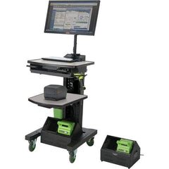 NewCastle Systems - 200 Lb Capacity, 2 Shelf Mobile Powered Cart - 24" Wide x 26" Deep x 43" High, Steel - Eagle Tool & Supply