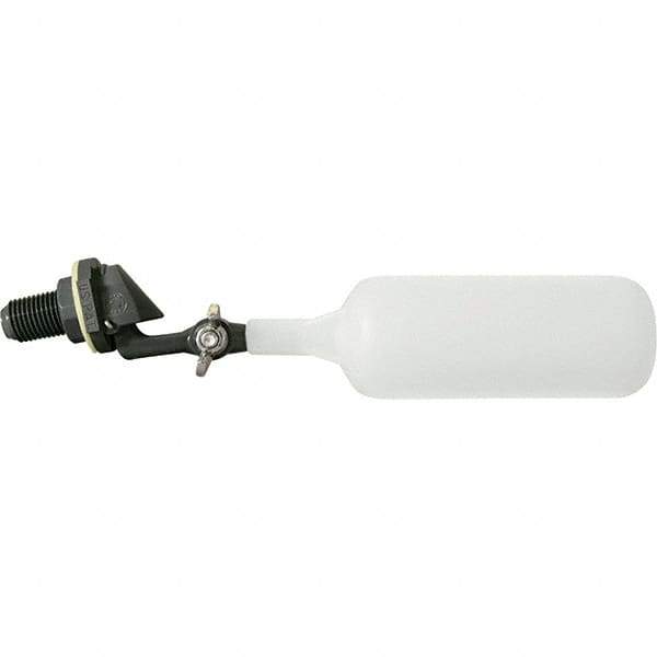 Control Devices - 1/4" Pipe, PVC, Angle Pattern-Double Seat, Mechanical Float Valve - 100 psi, Male NPT End Connections - Eagle Tool & Supply