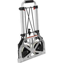 Vestil - 275 Lb Capacity 31" OAH Hand Truck - Fold Away Handle, Aluminum, Rubber Wheels - Eagle Tool & Supply