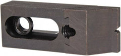 Jergens - 3-1/4" OAL x 1-1/2" Overall Width, Standard Grip Nose, Steel Manual Edge Clamp - Black Oxide Coating, 7/8" High, 1/2" Socket Cap Screw Slot, 2" Travel - Eagle Tool & Supply