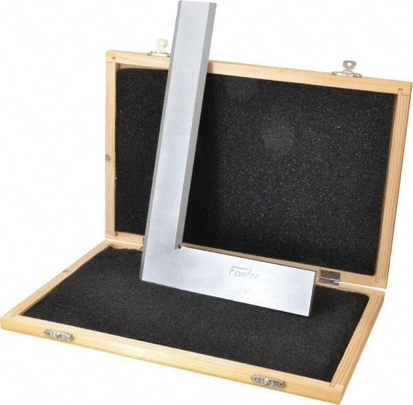 Fowler - 10-1/2" Blade Length, 6-3/8" Base Length Tool Steel Square - 0.0002" Accuracy, Beveled Edge - Eagle Tool & Supply