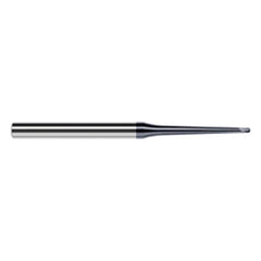 ‎5/64″ Dia. × 1/4″ Shank × 1/16″ DOC × 2-1/2″ OAL, Carbide AlTiN, 2 Flute, Ballnose End Mill - Exact Industrial Supply