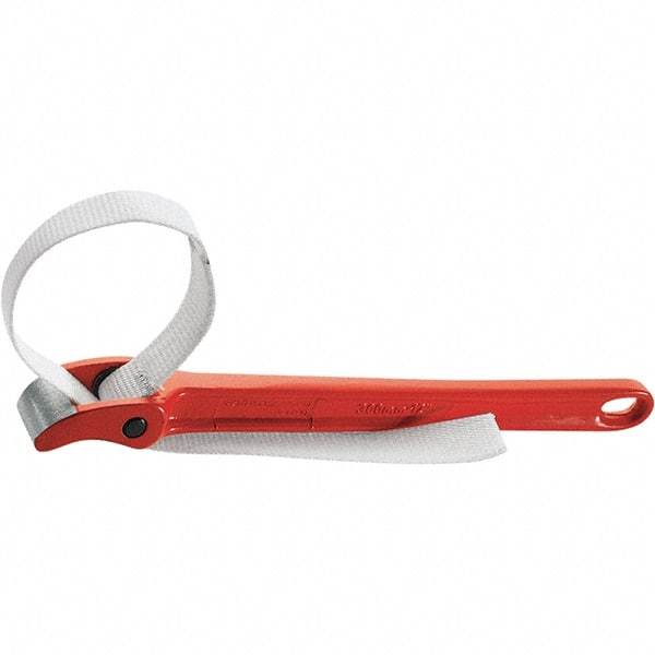 Rothenberger - 12" Max Pipe Capacity, 13-3/4" Long, Strap Wrench - 3" Actual OD, 16" Handle Length - Eagle Tool & Supply