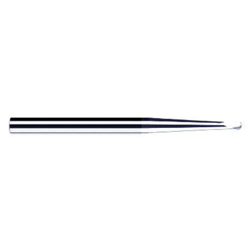 5/64″ Dia. × 3/16″ Shank × 1/16″ DOC × 2″ OAL, Carbide TiB2, 2 Flute, Ballnose End Mill - Exact Industrial Supply