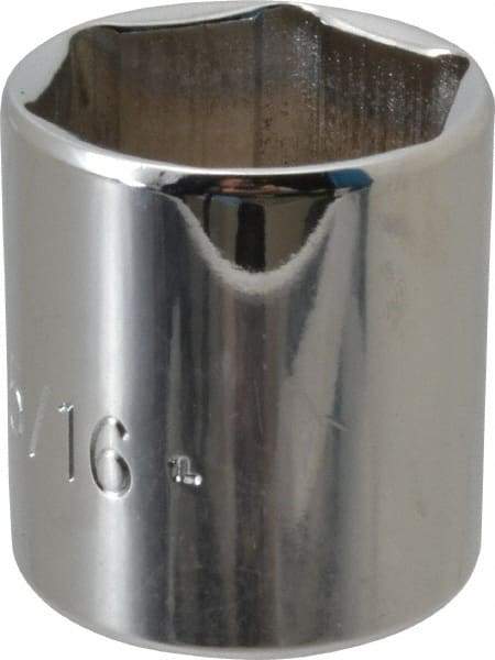 Proto - 1-5/16", 1/2" Drive, Standard Hand Socket - 6 Points, 2-1/8" OAL, Chrome Finish - Eagle Tool & Supply