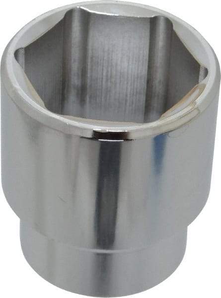 Proto - 1-1/2", 1/2" Drive, Standard Hand Socket - 6 Points, 2-1/4" OAL, Chrome Finish - Eagle Tool & Supply