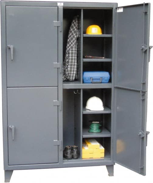 Strong Hold - 4 Door, 2 Tier, Steel Locker - Eagle Tool & Supply