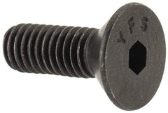 Value Collection - #8-36 UNF Hex Socket Drive, Flat Screw - Alloy Steel, Black Oxide Finish, Fully Threaded, 1/2" OAL - Eagle Tool & Supply