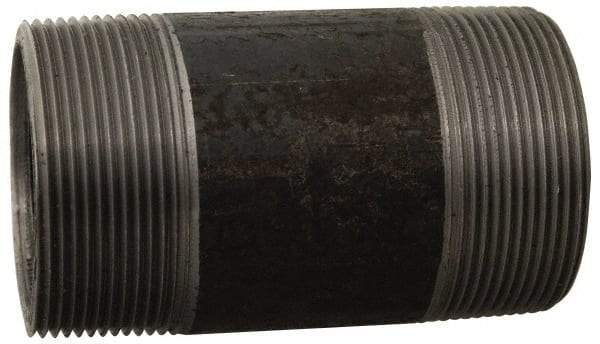 Made in USA - Schedule 80, 3/8" Diam x 60" Long Black Pipe Nipple - Threaded - Eagle Tool & Supply