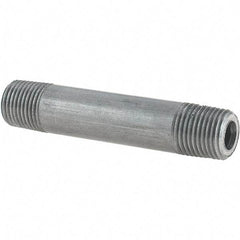 Made in USA - Schedule 80, 1/8" Diam x 2" Long Black Pipe Nipple - Threaded - Eagle Tool & Supply