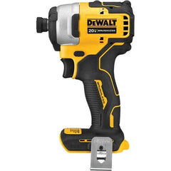 DeWALT - 20 Volt, 1/4" Drive, 1,700 In/Lb Torque, Cordless Impact Driver - Mid-Handle, 2800 RPM, Lithium-Ion, Bare Tool - Eagle Tool & Supply