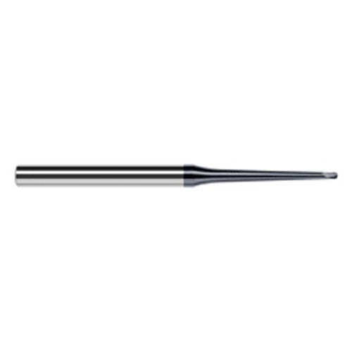 ‎5/64″ Dia. × 1/4″ Shank × 1/16″ DOC × 2-1/2″ OAL, Carbide AlTiN, 2 Flute, Ballnose End Mill - Exact Industrial Supply