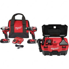 Milwaukee Tool - Cordless Tool Combination Kits Voltage: 18 Tools: Brushless Compact Drill/Driver; Brushless 1/4" Impact Driver - Eagle Tool & Supply