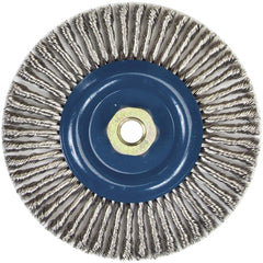 Norton - 6" OD, 5/8-11 Arbor Hole, Stringer Bead Stainless Steel Wheel Brush - Eagle Tool & Supply