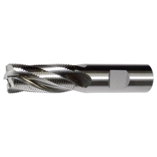 ‎3/8″ × 3/8″ × 1-1/2″ × 3-1/4″ RHS / RHC HSS-E (PM) Powder Metal Fine Profile Roughing End Mill - MF SE CC - Bright - Exact Industrial Supply