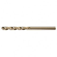 #10 RHS / RHC HSS-CO 8% (M42) 135 Degree Split Point NAS907 Type J Cobalt Heavy Duty 6″ Extended Length Drill - Straw / Gold Oxide - Eagle Tool & Supply