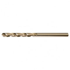 #10 RHS / RHC HSS-CO 8% (M42) 135 Degree Split Point NAS907 Type J Cobalt Heavy Duty 6″ Extended Length Drill - Straw / Gold Oxide - Eagle Tool & Supply