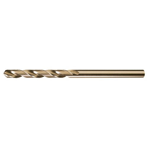 #21 RHS / RHC HSS-CO 8% (M42) 135 Degree Split Point NAS907 Type J Cobalt Heavy Duty 6″ Extended Length Drill - Straw / Gold Oxide - Exact Industrial Supply