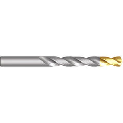 ‎#5 HSS Drill - 4xD - ANSI - Bright/TiN - 118 Degree Split Point E-code # A012N5