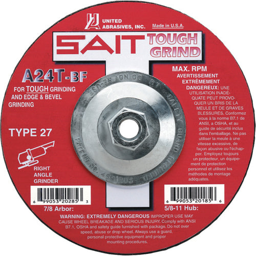 6X1/4X5/8-11 SAIT A24T C/O WHEEL - Eagle Tool & Supply