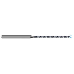 1.778 mm Dia. × 3 mm Shank × 24 mm Flute Length × 63 mm OAL, 12xD, 140°, AlTiN, 2xD Flute, Coolant Thru, Round Solid Carbide Drill - Exact Industrial Supply