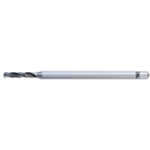 1.7 mm Dia. × 3 mm Shank × 10.2 mm Flute Length × 53 mm OAL, 2xD, IchAda, 2 Flute, No, Solid Carbide Drill - Exact Industrial Supply